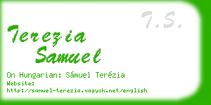 terezia samuel business card